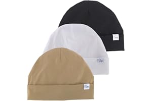 SUGARMELON Jersey Beanie Hat for Newborn Baby Boys Girls Silky Satin Lined Hats Bonnet Toddler Infant Little Kids Beanies Caps