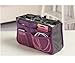 10 Different Colors Purse Organizer Insert Multi-function Cosmetic Storage Bag in Bag Purple-XB01009+Free Gift Phone Radiation Sticker