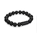 FIBO STEEL 10Pcs Wood Beaded Bracelet for Men Women Buddhist Beads Elastic