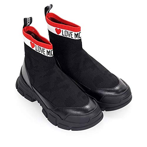 Love Moschino Luxury Fashion Woman JA15624G08JS0000 Black Leather