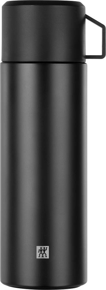 ZWILLING Thermo Isolierflasche, Integrierte Tasse, Thermokanne, Doppelwandisolierung, 1 L, Höhe: 28, 1 cm, Schwarz, small