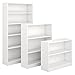 Bush Furniture Universal 2 Shelf Bookcase in Pure White