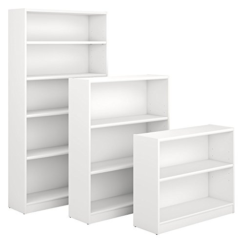 Bush Furniture Universal 2 Shelf Bookcase in Pure White Pricepulse