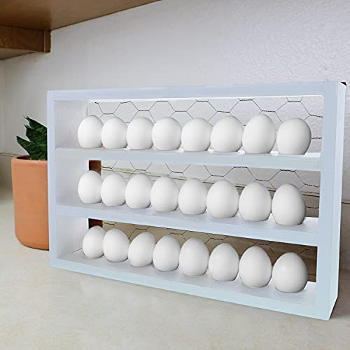 Gui's Chicken Coop Egg Rack Wooden Farmhouse Rustic Egg Holder