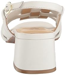 Trotters Women's Luna Heeled Sandal, White, 11 Wide
