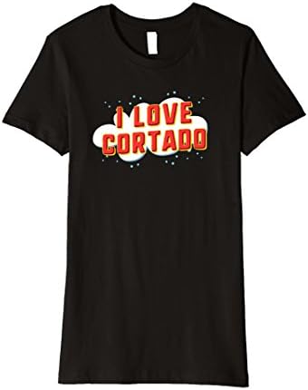Womens I love cortado shirt Small Black