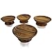RoRo 6 Inch Acacia Wood Appetizer/Cupcake Stands, Set of 4