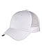 C.C Ponycap Messy High Bun Ponytail Adjustable Mesh Trucker Baseball Cap Hat, White