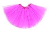 Anleolife 12'' Girl Tutu Skirt Party Tutus Pure Color (hot pink)