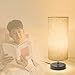 DEEPLITE Wood Table Lamp, Minimalist Bedside Nightstand Lamp, 7W LED Bulb Included