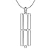 925 Sterling Silver Cylindrical Cage Pendant Pack of 3pcs