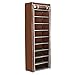 Function Home 10-Tier Shoe Rack with Dustproof Cover 30 Pair Shoe Organizer Shoe Rack Tower Zippered Storage Shoe Cabinet Ideal for Hallway Corridor in Brown