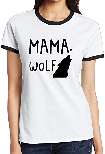 Mama Wolf Women's Fashion T Shirt T-shirts
