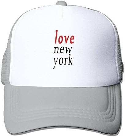 Djsaend Unisex Love New York One Size Unisex Fitted Mesh Hat Baseball Caps Ash