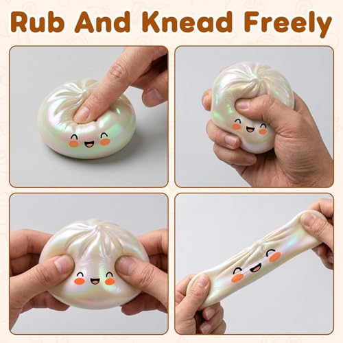 Giant Dumpling Squishies, Glitter Giant Squishies Dumpling Mystery, Anti-Stress Toy, Slow Rising Bao Bun Ball Anti Stress for Children and Adults