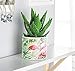 Ceramic Plant Pot Small Planter Flamingo Flower Pot with Wood Plant Stand Plant Pot Holder, 4.3 