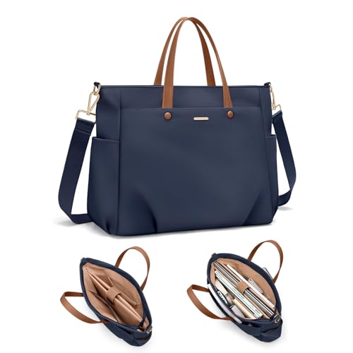GOLF SUPAGS 14 Zoll Laptop Umhängetasche, Computer Tragetasche für Damen, Stilvolle Handtasche für Arbeit und Reisen (Marineblau)