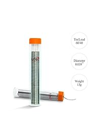 LDK   Kit de soldadura eléctrica de 60 W y 110 V para soldadura de temperatura ajustable, 5 puntas de repuesto, soporte y tubo de cable de soldadura