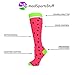 MadSportsStuff Neon Watermelon Over the Calf Socks (Neon Pink/Neon Green, Medium)