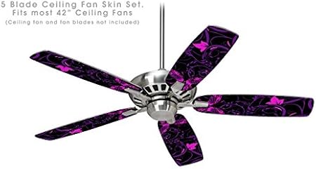 Twisted Garden Purple And Hot Pink Ceiling Fan Skin Kit Fits Most