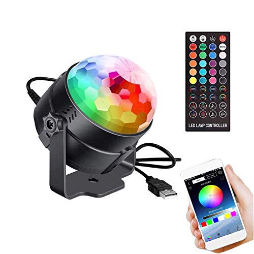 LEDBLE Disco Ball Light Bluetooth Mobile APP Control, Sound Activated USB Disco Light with