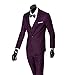 Cloudstyle Mens 3-Piece Suit Notched Lapel One Button Slim Fit Formal Jacket Vest Pants Set