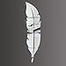 Wall Decal,Removable Feather Mirror Wall Stickers Decal Art Vinyl Home Room Decoration DIY (Silver)