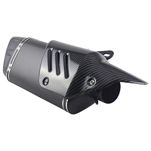 MGOD Motorcycle Exhaust Pipe Escape Moto Muffler echappement Exhaust DB Killer 500cc For YAMAHA R6 R1 CBR500 Z800 Scooter (Black)