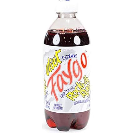 Amazon Com Faygo Rock Rye Diet Flavored Creme Cola Soda Caffeine Free Sugar Free 20 Fluid Ounce Plastic Bottle Pack Of 1 Grocery Gourmet Food