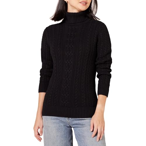 Amazon Essentials Women's Long Sleeve Fisherman Cable Knit Turtleneck Sweater (…