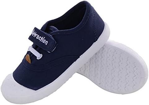 Yedi Candy Color Boys Girls Kids Toddler Canvas Casual Slip On Blue Unisex Hook and Loop Shoes