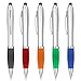 Stylus pen, F-color&trade 2 in 1 Ultralight Capacitive Stylus and Ballpoint for Touch Screen Devices, iPhone 6 6 Plus 5 5s 5c, iPad, iPod, Android, Samsung, Black Red Orange Green Blue, 5 Pack