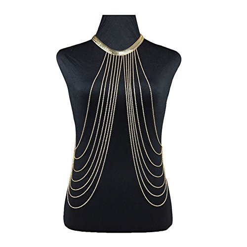 Gold Tone Body Chain Necklace Adjustable Fine Chain Tunisia Ubuy