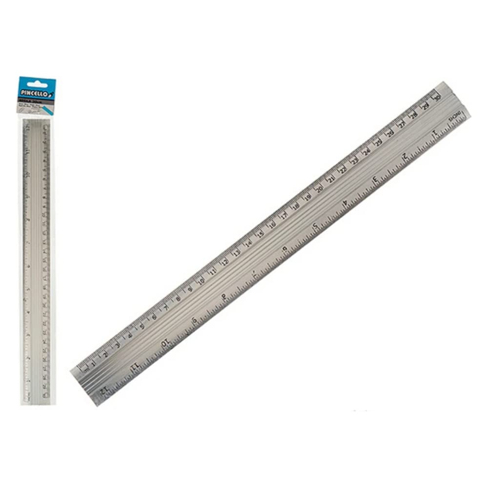 Pincello S3602304 Aluminium Ruler, 0.5 x 35.5 x 4 cm