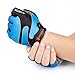 BOODUN Cycling Gloves with Shock-absorbing Foam Pad Breathable Half Finger Bicycle Riding Gloves Bike Gloves B-001, Blue, Medium