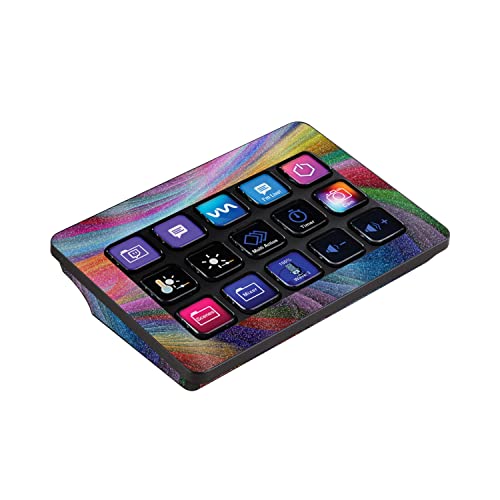 MightySkins Glossy Glitter Skin Compatible with Elgato Stream Deck MK.2 - Rainb…