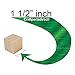 1.5 inch Wood Blocks - Natural Unfinished Craft Wooden Cubes -by CraftpartsDirect - 100 Pack