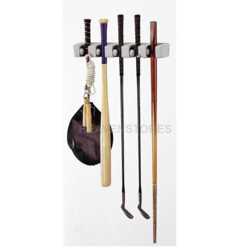 NPLE--5 Racks Kitchen Storage Brush Mop Broom Holder Organizer Tool Wall Mount Hanger - Thumbnail 5