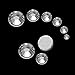 WXJ13 1800 Pieces Flatback Rhinestones Glass Round Brilliant, 5 Sizes (1.5 mm, 2.5 mm, 3 mm, 4 mm, 5 mm)