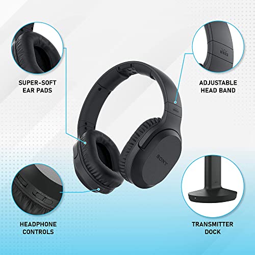 SONY Wireless Headphones for TV Watching (WHRF400R) with Transmitter