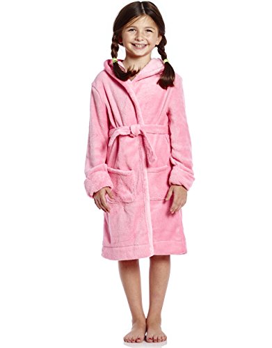 Leveret Kids Robe Fleece Sleep Girls Robe Light Pink Size 8 Years