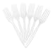 [50 Forks] Embellish White Disposable Heavy Duty Plastic Forks, Ideal For Wedding, Catering, Parties, Buffets, Events, Or Everyday Use,