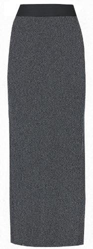 Asfashion Online Women's Plus Size Stretch Jersey Gypsy Boho Long Maxi Dress Skirt 22 Charcoal