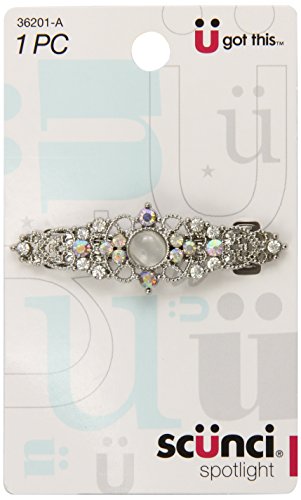 Scunci effortless beauty metal rhinestone auto clasp ba…