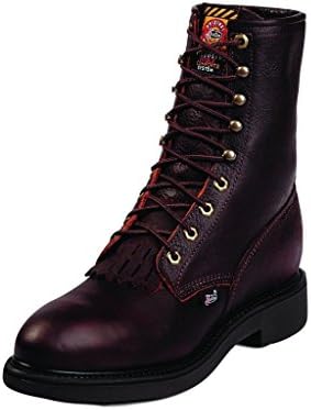 Justin Original Men's 8" Lace-Up Work Boot Steel Toe Tobacco 10.5 D(M) US