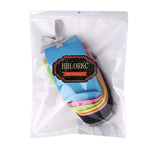 HRLORKC 10 Pack Neoprene Water Bottle Sleeve 12 oz - 18 oz Bottle Cozy Insulated Glass Water Bottle Cover (Multi-Color)