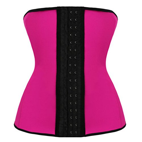 Walid-9 Steel Boned Corset 100% Latex Waist Trainer For Women Latex Waist Cincher Hot Body Shaper ( Size:4X L )