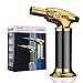 LLOP Blow Torch,Flame Adjustable Butane Refillable Culinary Torchs Lighter with Safety Lock for Cooking BBQ Creme Brulee and Baking(Black)