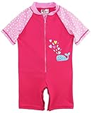 Sweet & Soft Baby Girls Animal Accent 1-Piece Swim Rash Guard Sunsuit