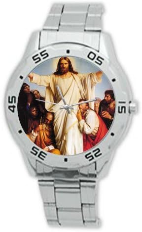 Classic Jesus Christ Analogue Stainless Steel Men's Watch